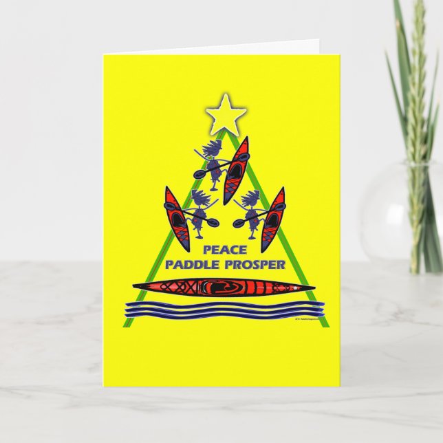 Cartes Pour Fêtes Annuelles Conception de canoë de kayak de palette de (Devant)