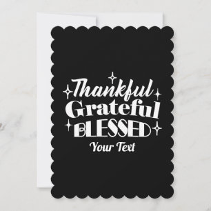 Cartes Pour Fêtes Annuelles Conception de citation de Thanksgiving scintillant