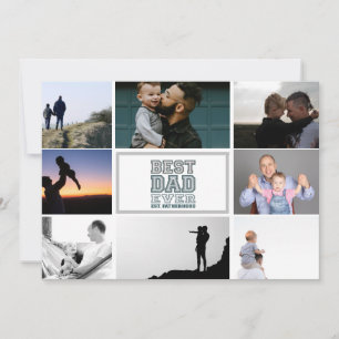 Cartes Pour Fêtes Annuelles Conception de collage photo de paternité Meilleur