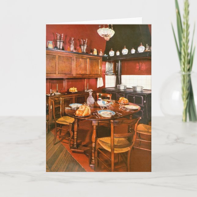 Cartes Pour Fêtes Annuelles Conception de cuisine dans les années 1950 (Devant)
