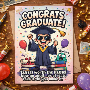Cartes Pour Fêtes Annuelles Conception de diplôme d'humour adulte drôle