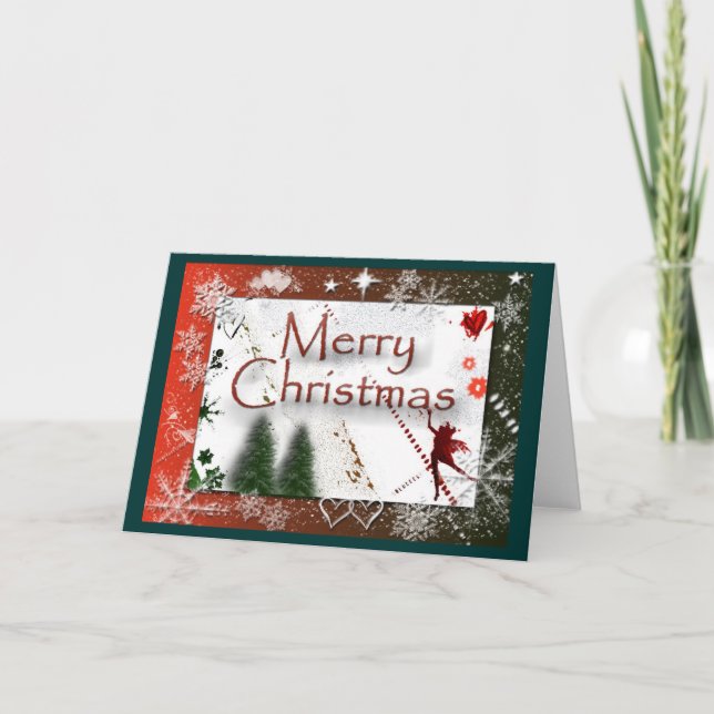 Cartes Pour Fêtes Annuelles Conception de Joyeux Noël (Devant)