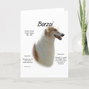 Cartes Pour Fêtes Annuelles Conception de l'histoire de Borzoi