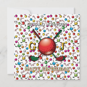 Cartes Pour Fêtes Annuelles Conception de monogramme de Noël personnalisée pou