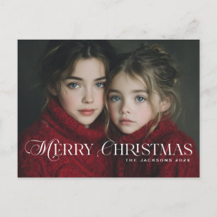 Cartes Pour Fêtes Annuelles Conception de Noël chic et scripturé