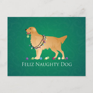 Cartes Pour Fêtes Annuelles Conception de Noël de golden retriever