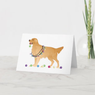 Cartes Pour Fêtes Annuelles Conception de Noël de golden retriever