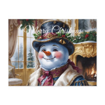 Conception de Noël de Snowman victorien