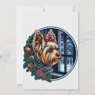 Cartes Pour Fêtes Annuelles Conception de Noël Yorky pour tous.