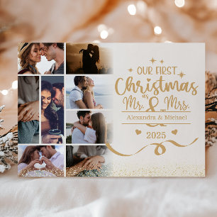 Cartes Pour Fêtes Annuelles Conception de photo de Noël horizontal pour les 8