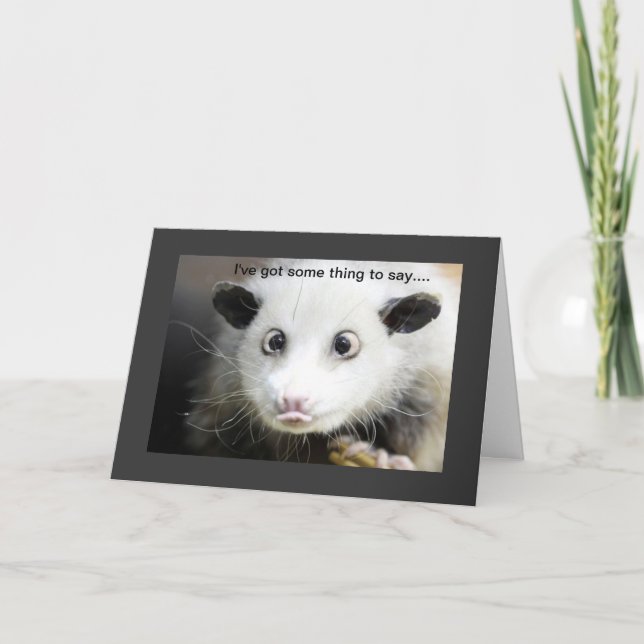 Cartes Pour Fêtes Annuelles Conception de Possum (Devant)