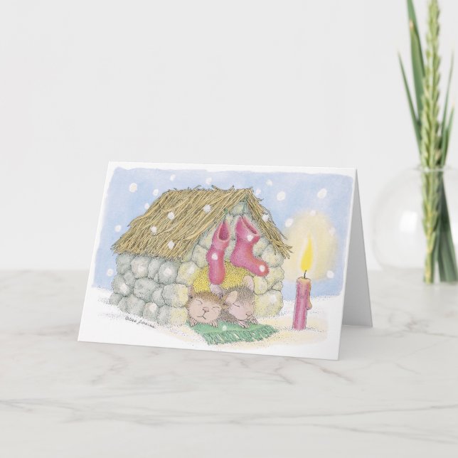 Cartes Pour Fêtes Annuelles Conception de souris maison® (Devant)