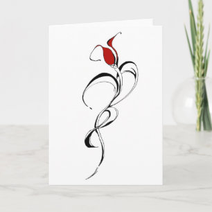 Cartes Pour Fêtes Annuelles Conception de tatouage Tribal Rose Rouge
