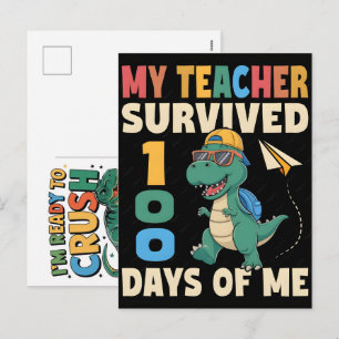 Cartes Pour Fêtes Annuelles Conception de Tshirt pour 100 jours d'école Enfant