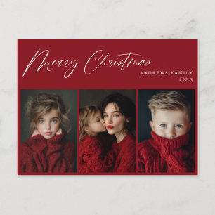 Cartes Pour Fêtes Annuelles Conception de vacances de Noël photo Trois Rouge