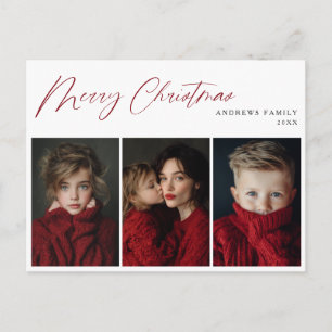 Cartes Pour Fêtes Annuelles Conception de vacances de Noël photo Trois rouges
