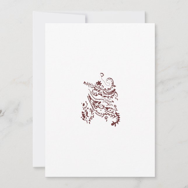Cartes Pour Fêtes Annuelles Conception décorative rouge orangé (Devant)