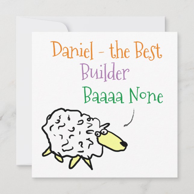 Cartes Pour Fêtes Annuelles Conception des moutons pour un constructeur (Devant)