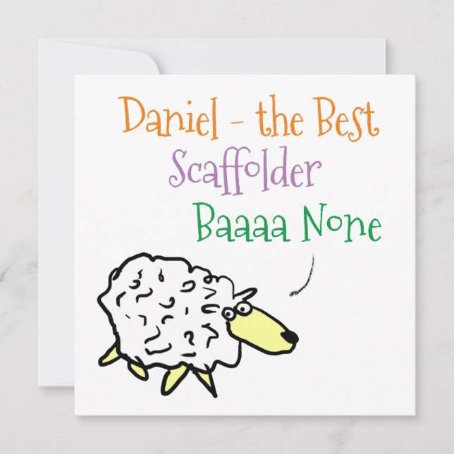 Cartes Pour Fêtes Annuelles Conception des moutons pour un scaffer (Devant)