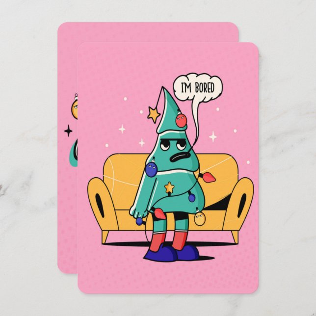 CARTES POUR FÊTES ANNUELLES CONCEPTION D'ILLUSTRATION DE NOËL GRINCHEUX (Devant / Derrière)