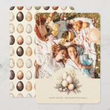 Conception d'œufs de Pâques pastel avec photo pers