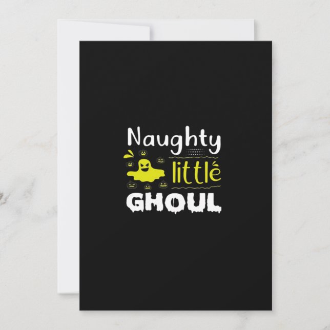Cartes Pour Fêtes Annuelles Conception drôle de Halloween de petite ghoule coq (Devant)