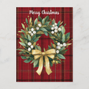 Cartes Pour Fêtes Annuelles Conception élégante et festive de couronne de Noël