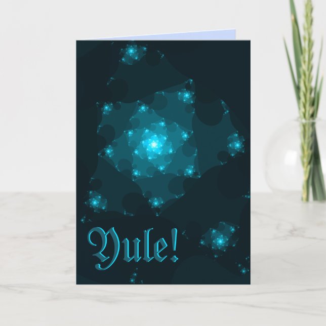Cartes Pour Fêtes Annuelles Conception fractale. (Devant)