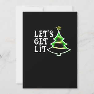 Cartes Pour Fêtes Annuelles Conception Let's Get Lit Design Adulte Noël Drôle