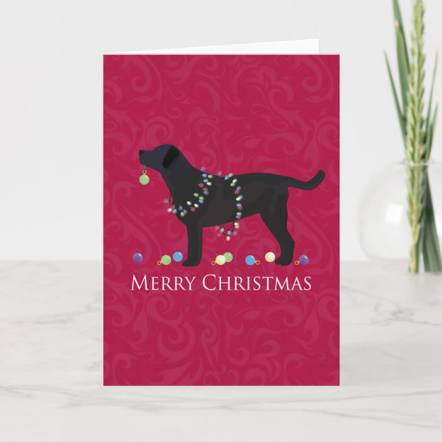 Cartes Pour Fêtes Annuelles Conception noire de Joyeux Noël de laboratoire (Devant)