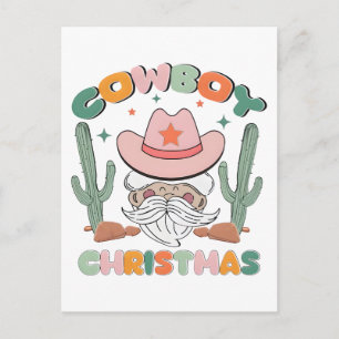 Cartes Pour Fêtes Annuelles Conception PNG Noël Western Rodeo Santa Cowboy