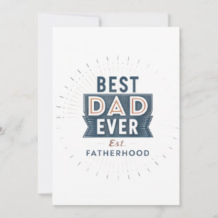 Cartes Pour Fêtes Annuelles Conception rétro Starburst Meilleur Papa de tous l