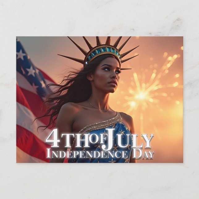 Cartes Pour Fêtes Annuelles Conception splendide du 4 juillet - Feux d'artific (Devant)