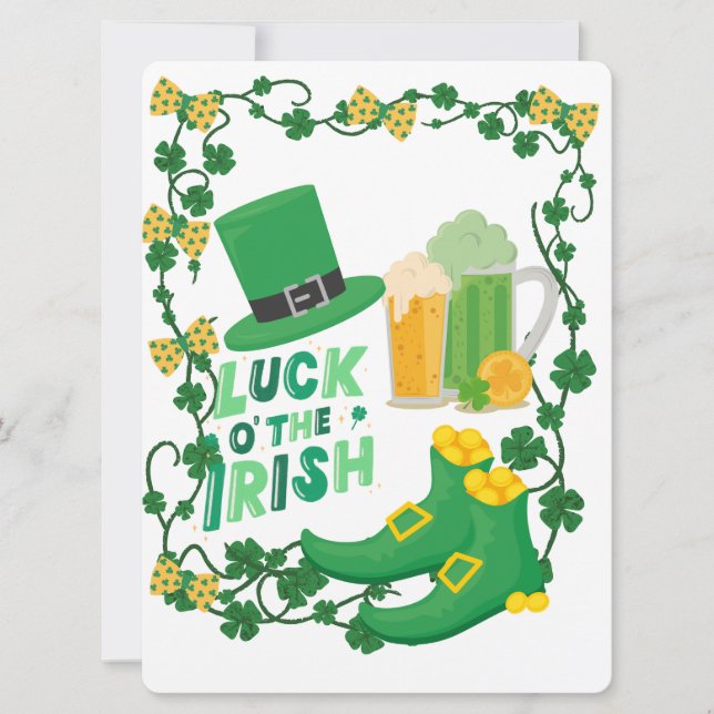 CARTES POUR FÊTES ANNUELLES CONCEPTION ST-PATRICK  (Devant)