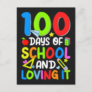 Cartes Pour Fêtes Annuelles Conception vectorielle de 100 jours d'école et l'a