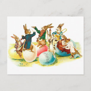 Cartes Pour Fêtes Annuelles Concert Bunny de Pâques Vintage