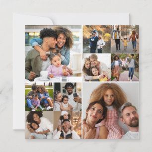 Cartes Pour Fêtes Annuelles Concevez votre propre collage de 10 photos