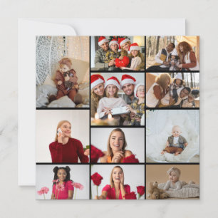 Cartes Pour Fêtes Annuelles Concevez votre propre collage de 11 photos