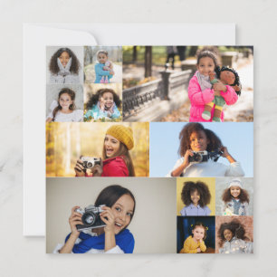 Cartes Pour Fêtes Annuelles Concevez votre propre collage de 12 photos