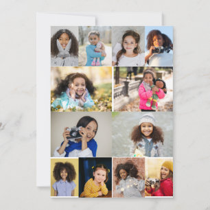 Cartes Pour Fêtes Annuelles Concevez votre propre collage de 12 photos