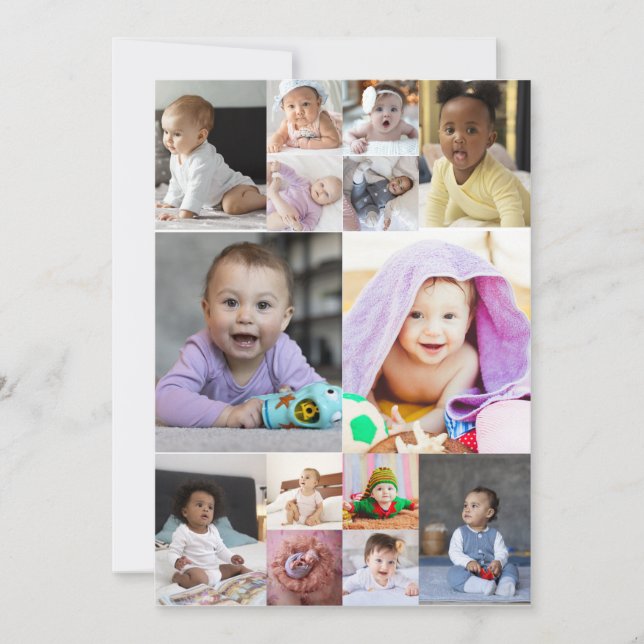 Cartes Pour Fêtes Annuelles Concevez votre propre collage de 14 photos (Devant)