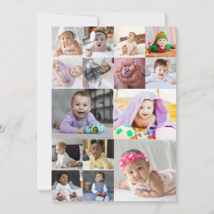 Cartes Pour Fêtes Annuelles Concevez votre propre collage de 15 photos