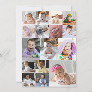 Cartes Pour Fêtes Annuelles Concevez votre propre collage de 16 photos