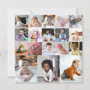 Cartes Pour Fêtes Annuelles Concevez Votre Propre Collage de 18 Photos