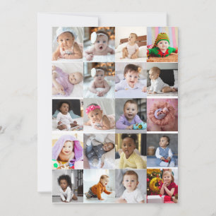 Cartes Pour Fêtes Annuelles Concevez votre propre collage de 20 photos