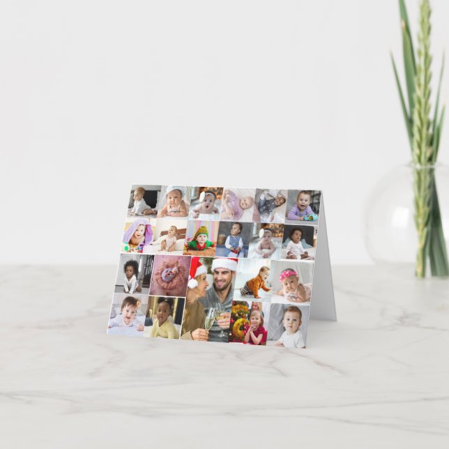 Cartes Pour Fêtes Annuelles Concevez Votre Propre Collage De 21 Photos (Devant)