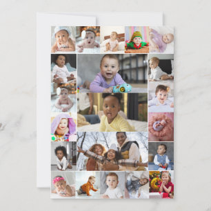 Cartes Pour Fêtes Annuelles Concevez votre propre collage de 21 photos