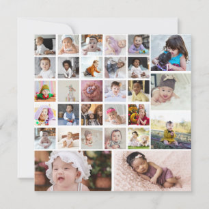 Cartes Pour Fêtes Annuelles Concevez Votre Propre Collage de 30 Photos