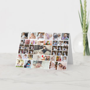 Cartes Pour Fêtes Annuelles Concevez Votre Propre Collage de 40 Photos