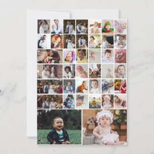 Cartes Pour Fêtes Annuelles Concevez Votre Propre Collage de 40 Photos
